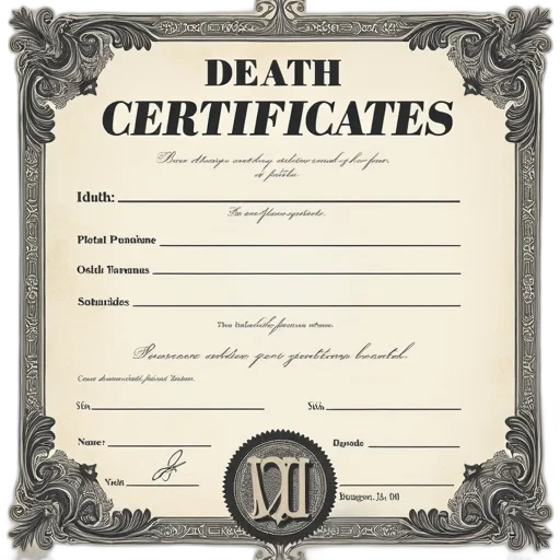 death, certificate, form, adults transparent PNG cut-out