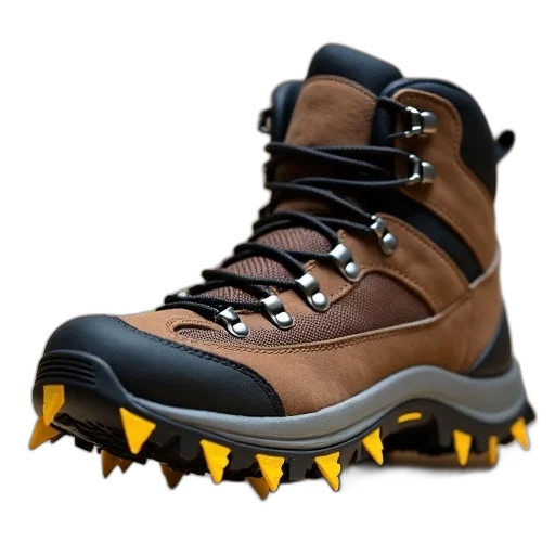 shoes, 3d render, close-up, single, hiking, boot, large, sharp transparent PNG cut-out