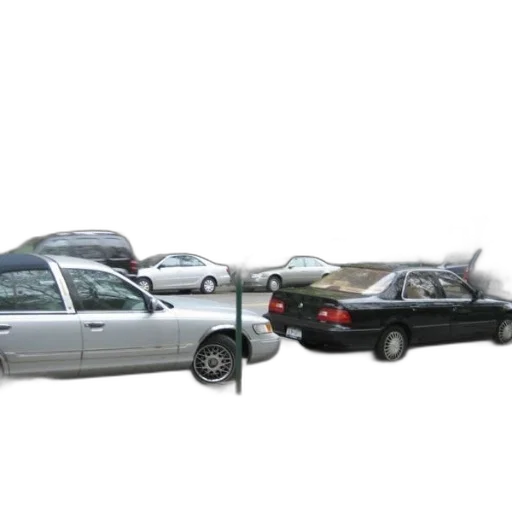 car, 3d render, concept art, photorealistic, city, street, cars, parked transparent PNG cut-out