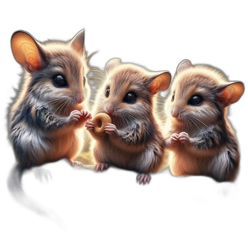 food, photorealistic, concept art, oil painting, 3d render, three, small, animals transparent PNG cut-out