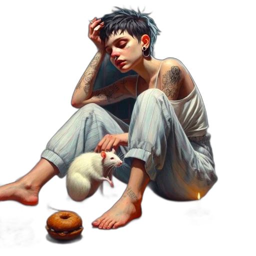 concept art, photorealistic, fantasy art, oil painting, night, fire, outer space, neon lights transparent PNG cut-out