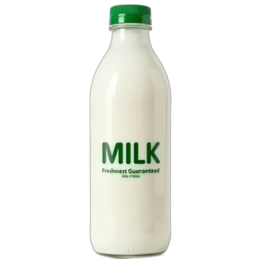 bottle, food, animal, weapon, photorealistic, 3d render, white, milk transparent PNG cut-out