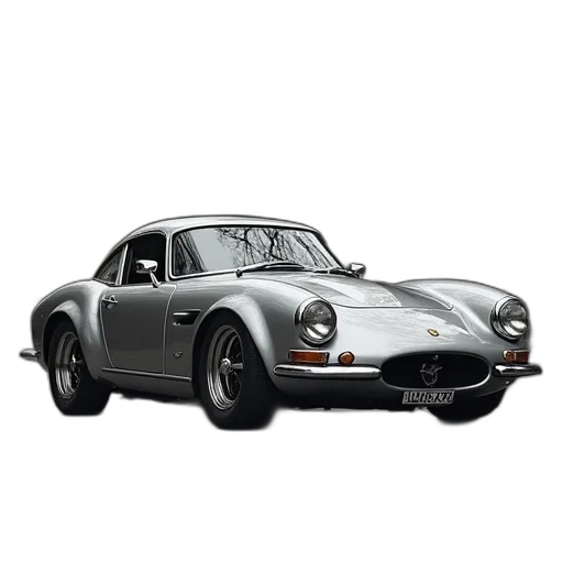 car, animal, photorealistic, 3d render, concept art, cartoon, silver, black transparent PNG cut-out