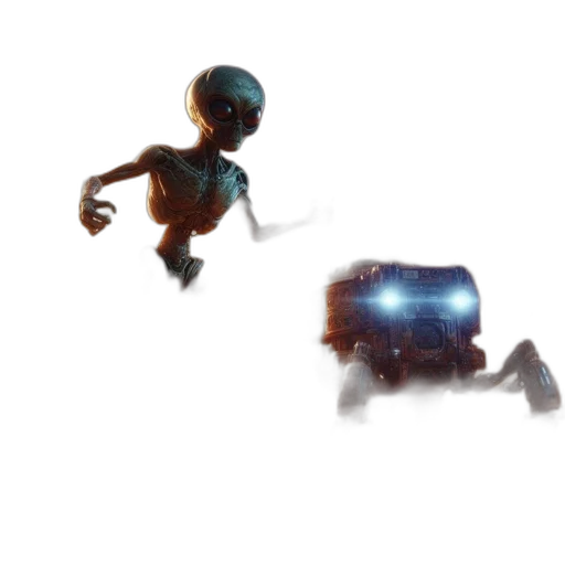 robot, creature, weapon, animal, concept art, 3d render, pixel art, fantasy art transparent PNG cut-out