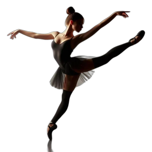 staff, photorealistic, 3d render, concept art, dark, female, ballet, dancer transparent PNG cut-out