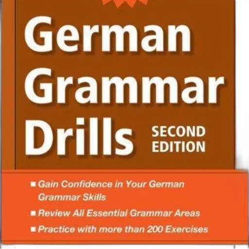german, grammar, drills, second, edition, book, cover, brown transparent PNG cut-out