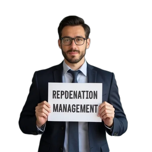 staff, businessman, holding, sign transparent PNG cut-out