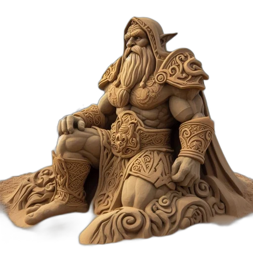 mask, fantasy art, concept art, 3d render, photorealistic, colossal, sand, sculpture transparent PNG cut-out