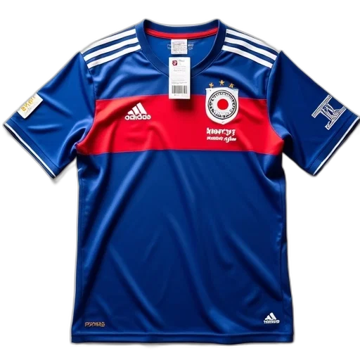 blue, red, soccer, jersey, white, stripe, sleeves, adidas transparent PNG cut-out