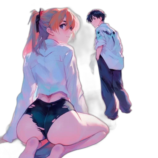 dress, creature, jacket, robot, anime, watercolor, concept art, pixel art transparent PNG cut-out