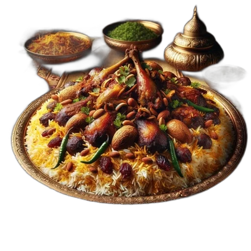 food, 3d render, photorealistic, elaborate, spread, middle, eastern, south transparent PNG cut-out