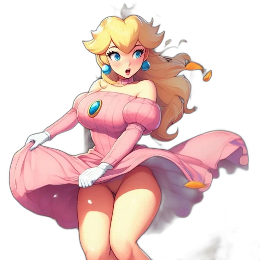 dress, staff, crown, concept art, pixel art, fantasy art, anime, pastel transparent PNG cut-out