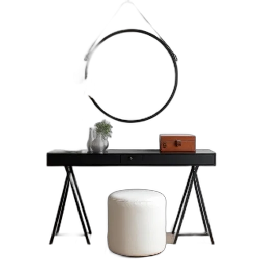 furniture, jewelry, 3d render, monochrome, earth tones, dark, modern, room transparent PNG cut-out