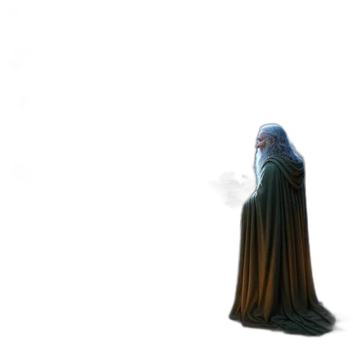 dress, staff, creature, mask, concept art, 3d render, pixel art, fantasy art transparent PNG cut-out