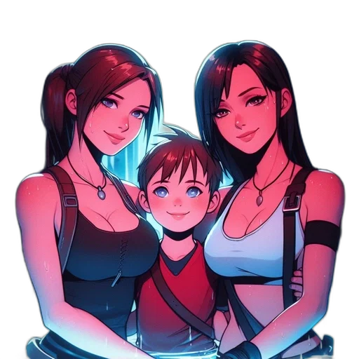 weapon, concept art, comic book art, cartoon, anime, neon lights, red, dark transparent PNG cut-out