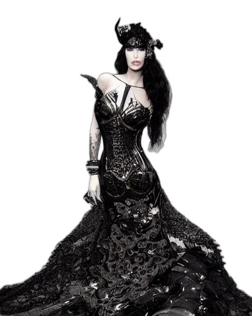 dress, jewelry, fantasy art, concept art transparent PNG cut-out