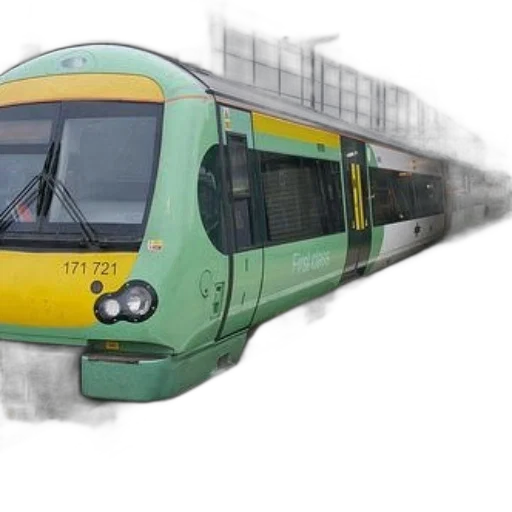 weapon, car, 3d render, photorealistic, concept art, green, yellow, train transparent PNG cut-out