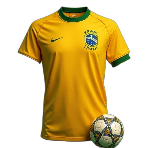 brazil, retro, team, shirt transparent PNG cut-out