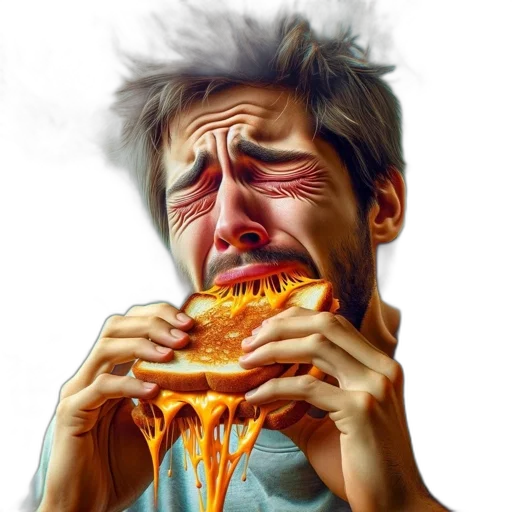 food, face, jacket, concept art, photorealistic, comic book art, 3d render, image transparent PNG cut-out