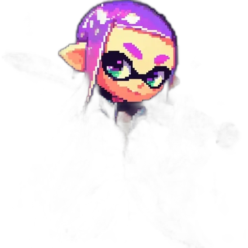 mask, weapon, creature, staff, pixel art, watercolor, vaporwave, concept art transparent PNG cut-out
