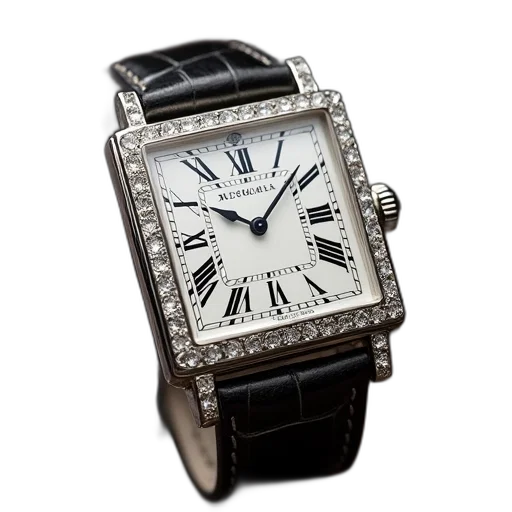 jewelry, square, watch, white transparent PNG cut-out