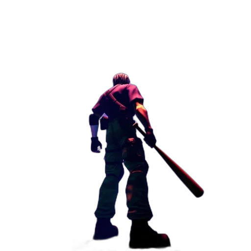 weapon, sword, robot, staff, pixel art, concept art, 3d render, vaporwave transparent PNG cut-out