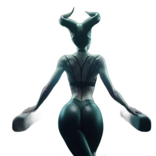 creature, dress, robot, mask, concept art, 3d render, fantasy art, pixel art transparent PNG cut-out
