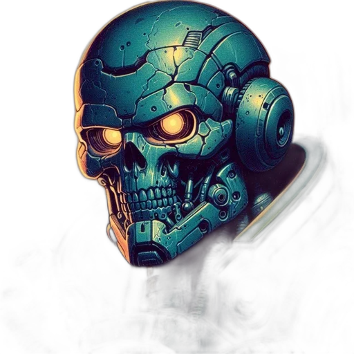 mask, robot, face, cyberpunk, concept art, pixel art, comic book art, blue transparent PNG cut-out