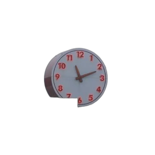 jewelry, 3d render, large, clock, red, numbers, reads, above transparent PNG cut-out