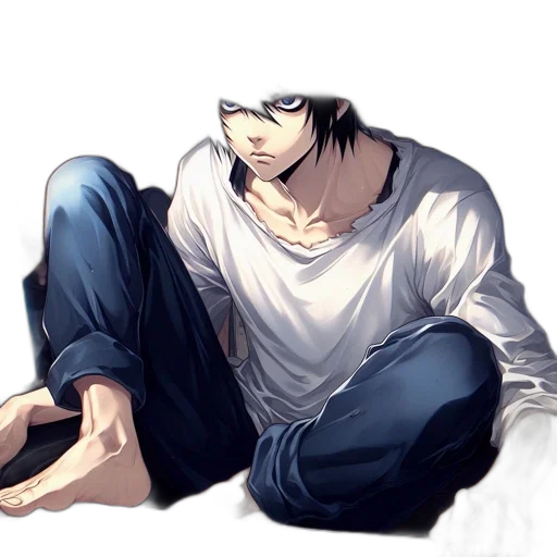 anime, photorealistic, concept art, pixel art, monochrome, intently, gazing, male transparent PNG cut-out