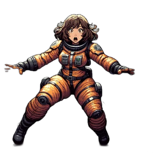 dress, staff, creature, animal, pixel art, concept art, comic book art, anime transparent PNG cut-out