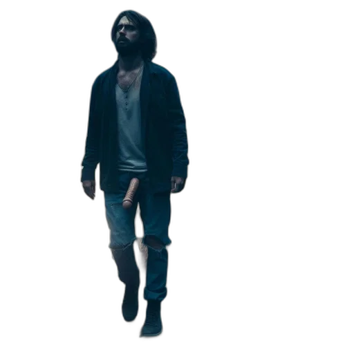 jacket, creature, shoes, concept art, 3d render, pixel art, photorealistic, fog transparent PNG cut-out