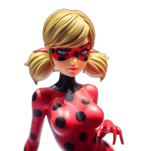 3d render, comic book art, concept art, cartoon, red, detailed, figurine, ladybug-styled transparent PNG cut-out