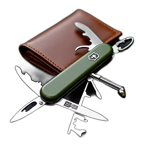 staff, weapon, swiss, army, knife, green, brown, handle transparent PNG cut-out