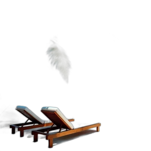 furniture, 3d render, photorealistic, concept art, snow, serene, beach, scene transparent PNG cut-out