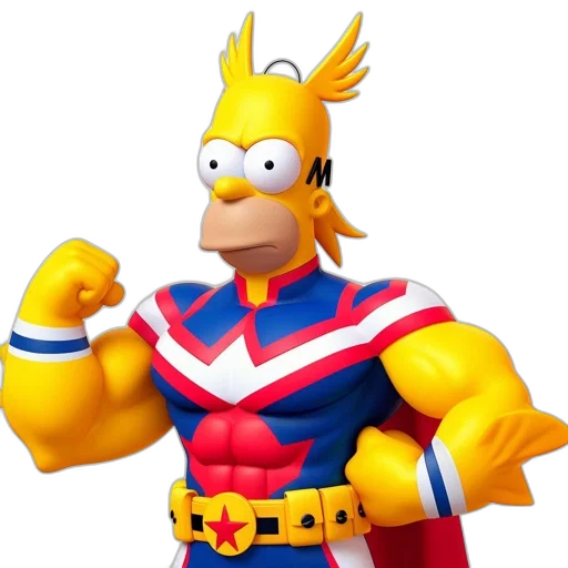 mask, 3d render, concept art, comic book art, cartoon, animated, version, simpsons transparent PNG cut-out