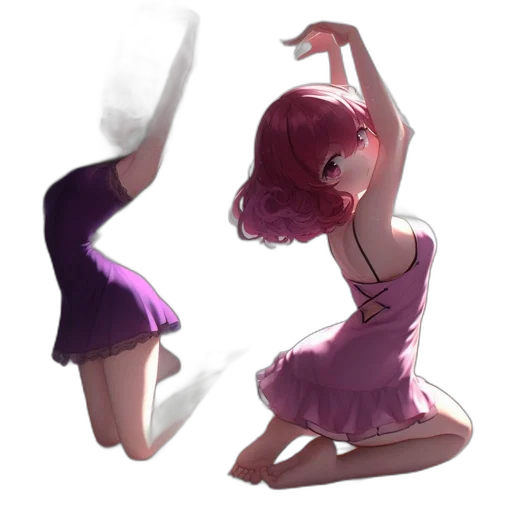 dress, creature, concept art, watercolor, anime, pixel art, neon lights, underwater transparent PNG cut-out