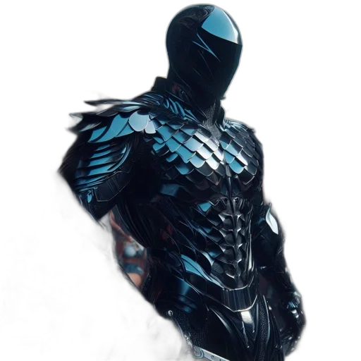 robot, jacket, mask, creature, concept art, 3d render, cyberpunk, comic book art transparent PNG cut-out