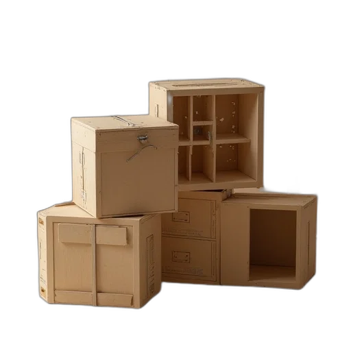 furniture, 3d render, earth tones, building, box, youtube transparent PNG cut-out