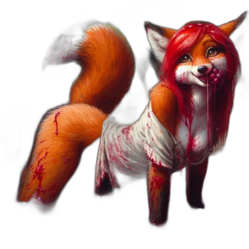 creature, staff, animal, concept art, fantasy art, photorealistic, 3d render, red transparent PNG cut-out