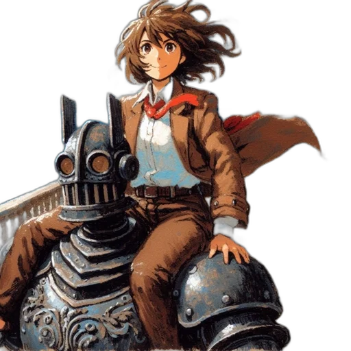 robot, weapon, concept art, pixel art, anime, comic book art, outer space, young transparent PNG cut-out