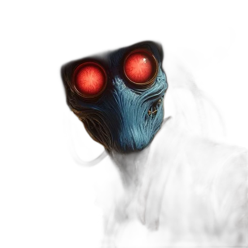 robot, mask, creature, face, concept art, fantasy art, watercolor, photorealistic transparent PNG cut-out