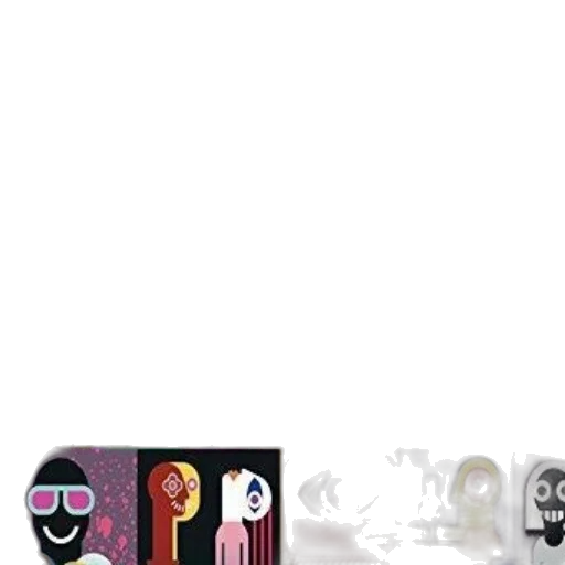 mask, concept art, comic book art, pixel art, dark, colorful, monochrome, patient transparent PNG cut-out