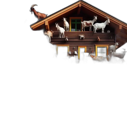 furniture, animal, building, 3d render, concept art, pixel art, photorealistic, snow transparent PNG cut-out