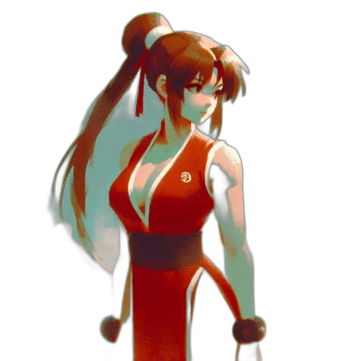 staff, dress, weapon, robot, anime, pixel art, concept art, fantasy art transparent PNG cut-out