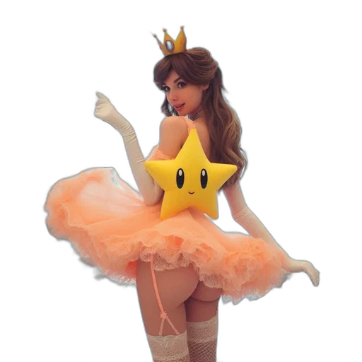 dress, crown, staff, hat, fantasy art, concept art, pixel art, 3d render transparent PNG cut-out
