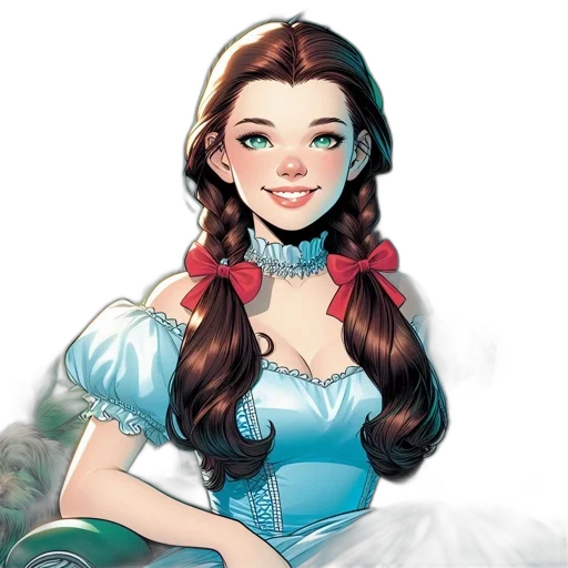 dress, face, staff, jewelry, fantasy art, cartoon, comic book art, concept art transparent PNG cut-out