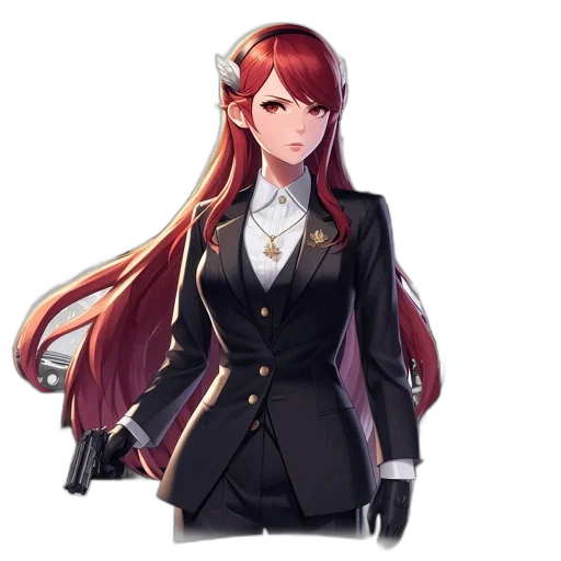 staff, crown, jacket, weapon, pixel art, concept art, anime, fantasy art transparent PNG cut-out