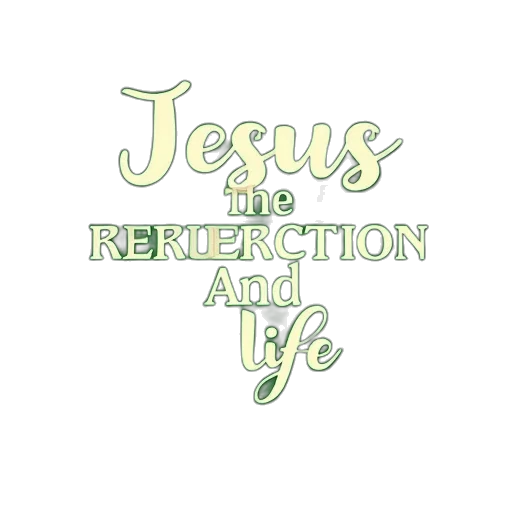 green, background, text, jesus transparent PNG cut-out