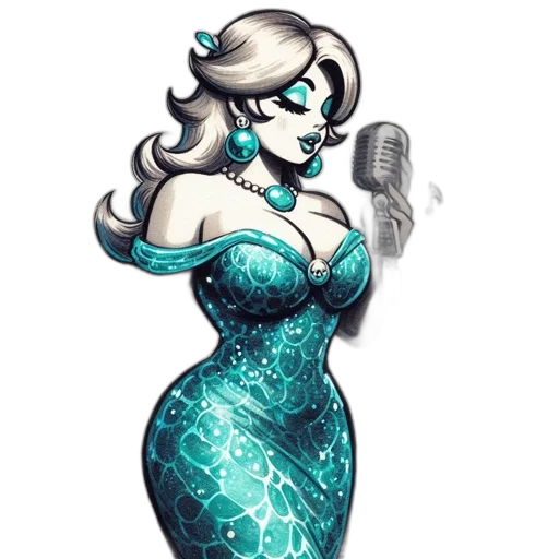 dress, staff, concept art, pixel art, fantasy art, cartoon, blue, monochrome transparent PNG cut-out